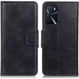 Mobigear Classy OPPO A16 Hülle Klapphülle Geldbörse - Schwarz