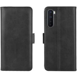 Mobigear Slim Magnet OnePlus Nord Hülle Klapphülle Geldbörse - Schwarz