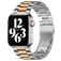 Mobigear Antwerp Edelstahl Apple Watch Armband Faltschließe - 49/46/45/44 mm - Roségold / Silber