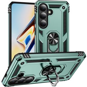 Mobigear Armor ring Samsung Galaxy S26 Hülle Hardcase Backcover Stoßfest mit Ringhalter - Grün