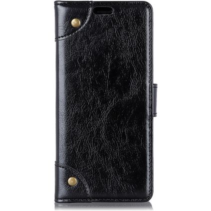 Mobigear Ranch Motorola One Power Hülle Klapphülle Geldbörse - Schwarz
