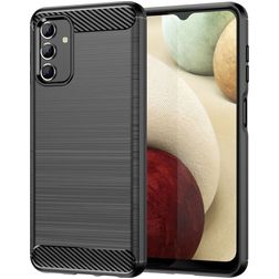 Mobigear Brushed Slim Samsung Galaxy A04s Hülle Flexibles TPU Backcover - Schwarz