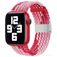 Mobigear Braided Nylon Apple Watch Armband Klappschließe - 49/46/45/44 mm - Pink / Rot