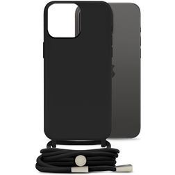 Mobilize Lanyard Gelly iPhone 15 Pro Max TPU (flexibel) Handykette - Schwarz