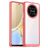 Mobigear Crystal HONOR Magic 4 Lite Hülle Hardcase Backcover - Transparent / Rot