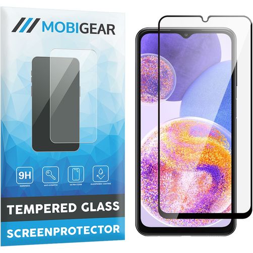 Mobigear Premium Samsung Galaxy A23 Panzerglas Gehärtetes Glas Displayschutz - Hüllenfreundlich - Schwarz