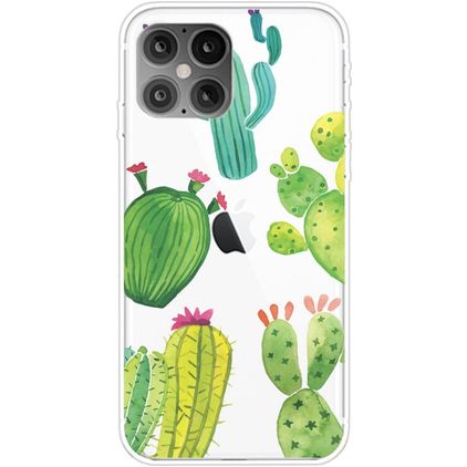 Mobigear Design iPhone 12 Pro Max TPU (flexibel) Backcover - Kaktus