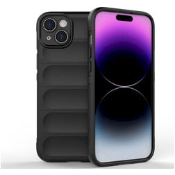 Mobigear Bumpy iPhone 15 Plus Hülle Flexibles TPU Backcover - Schwarz
