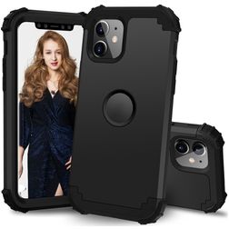 Mobigear Ultra Tough iPhone 11 Hülle Hardcase Backcover Stoßfest - Schwarz
