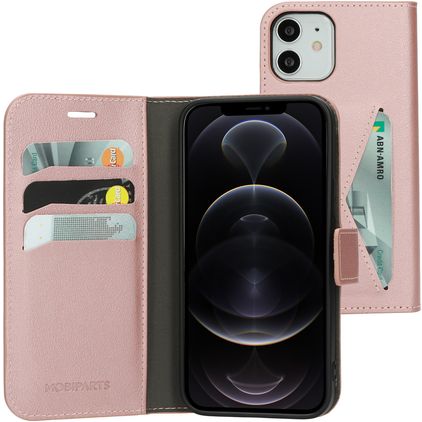 Mobiparts Classic Wallet iPhone 12 Pro Hülle Klapphülle Geldbörse - Pink