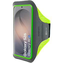 Mobiparts Comfort Fit Handyhalterung Joggen Samsung Galaxy S26 Sporthülle Neopren Sportarmband - Neon Green