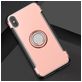 Mobigear Armor Ring iPhone XS Max Hülle Hardcase Backcover Stoßfest mit Ringhalter - Roségold