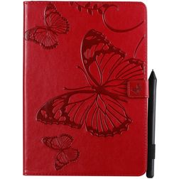 Mobigear Butterfly iPad 7 (2019) Hülle Klapphülle + Stifthalter - Rot