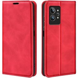 Mobigear Retro Slim Realme GT2 Pro Hülle Klapphülle Geldbörse - Rot
