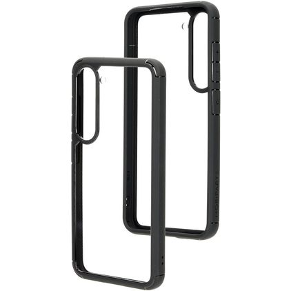 Mobiparts Rugged Clear Samsung Galaxy S23 Hardcase Backcover Shockproof - Transparent / Schwarz