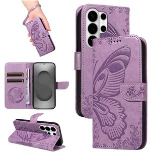 Mobigear Butterfly Samsung Galaxy S26 Ultra Hülle Klapphülle Geldbörse - Lila