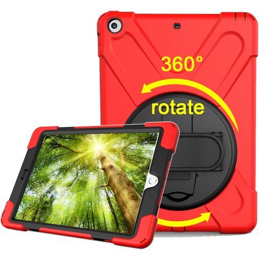 Mobigear SureGrip XGuard iPad 6 (2018) Stoßfeste Hardcase Hülle + Ständer - Rot