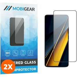 Mobigear Premium POCO X6 Pro Panzerglas Gehärtetes Glas Displayschutz - Hüllenfreundlich - Schwarz (2er Pack)