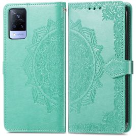 Mobigear Mandala Vivo V21 Hülle Klapphülle Geldbörse - Grün