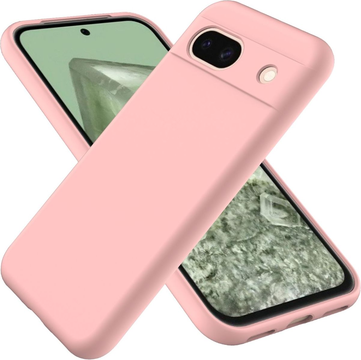 Google Pixel 6A Hülle Aus PU Leder – Flipcase Mit Magnetverschluss, Kartenfächern Und Standfunktion In Roségold