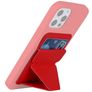 Mobigear Folding Snap-On Kartenetui - 3 Karten - MagSafe Kompatibel - Rot
