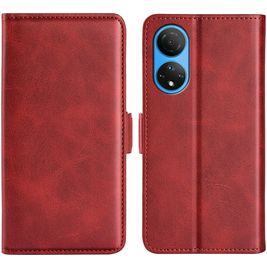 Mobigear Slim Magnet HONOR X7 Hülle Klapphülle Geldbörse - Rot