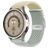 Mobigear Braided Dual Nylon Smartwatch Armband Klappschließe - 20-mm-Universalanschluss - Grau / Polarstern