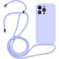 Mobigear Lanyard iPhone 14 Pro Silikon Handykette - Lila