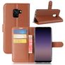 Mobigear Classic Samsung Galaxy A8 (2018) Hülle Klapphülle Geldbörse - Cognac