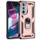 Mobigear Armor Ring Motorola Edge 30 Pro Hülle Hardcase Backcover Stoßfest mit Ringhalter - Roségold
