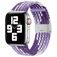 Mobigear Braided Nylon Apple Watch Armband Klappschließe - 49/46/45/44 mm - Weiß / Lila