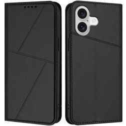Mobigear Frosted Flip iPhone 17 Klapphülle Portemonnaie - Schwarz