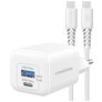 Mobilize Wall Charger Dual USB / USB-C USB-C 1.2 Meter Power Delivery 30W - Weiß