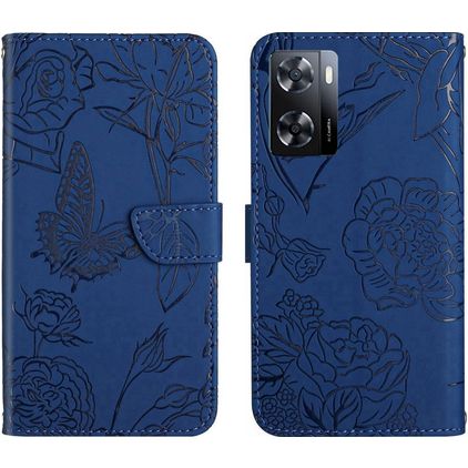 Mobigear Butterfly Realme Narzo 50 5G Hülle Klapphülle Geldbörse - Blau