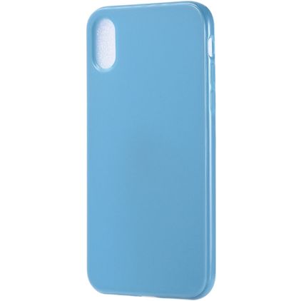 Mobigear Colors iPhone XS Max Hülle Flexibles TPU Backcover - Blau