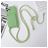 Mobigear Lanyard Card iPhone 15 Pro Silikon Handykette mit Kartenhalter - Grün