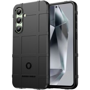 Mobigear Rugged Shield Samsung Galaxy S24 FE Hülle Flexibles TPU Backcover Stoßfest - Schwarz