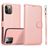 Mobigear Wallet iPhone 16 Pro Hülle Abnehmbare 2in1 Klapphülle Geldbörse - Roségold