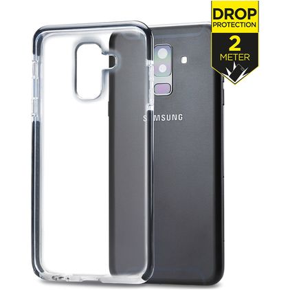 Mobilize Shatterproof Samsung Galaxy A6 Plus (2018) Hülle Hardcase Backcover Stoßfest - Transparent / Schwarz
