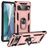 Mobigear Armor Ring Google Pixel 7 Pro Hardcase Backcover Shockproof mit Ringhalter - Roségold