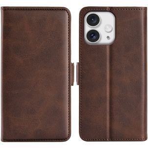 Mobigear Slim Magnet iPhone 16 Pro Hülle Klapphülle Geldbörse - Braun