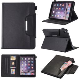 Mobigear Luxury iPad 7 (2019) Hülle Klapphülle + Stifthalter - Schwarz
