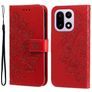 Mobigear Flowers OnePlus 15 Hülle Klapphülle Geldbörse - Rot