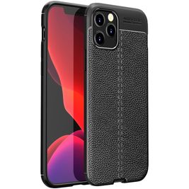 Mobigear Luxury iPhone 12 Hülle Flexibles TPU Backcover - Schwarz