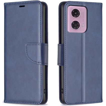 Mobigear Excellent Motorola Moto G04 Hülle Klapphülle Geldbörse - Blau