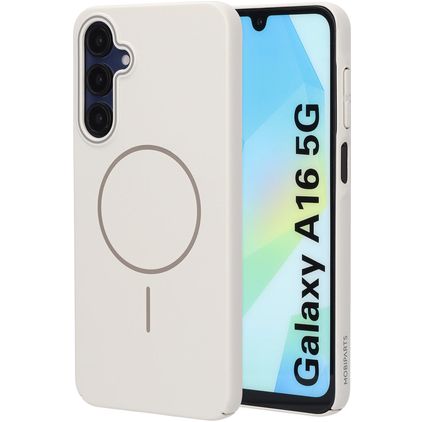 Mobiparts Slim Line Samsung Galaxy A16 MagSafe Hülle Hardcase Backcover - Off White