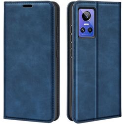 Mobigear Retro Slim Realme GT Neo 3 Hülle Klapphülle Geldbörse - Blau