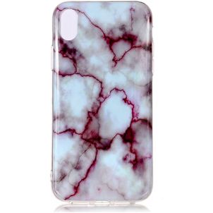 Mobigear Marble iPhone XS Max Hülle Flexibles TPU Backcover - Lila