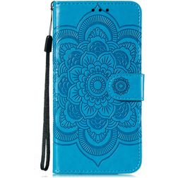 Mobigear Mandala Motorola Moto E6s (2020) Hülle Klapphülle Geldbörse - Blau