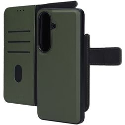 Mobiparts Samsung Galaxy S26 Hülle Echtes Leder Abnehmbare 2in1 Klapphülle Geldbörse - Grün